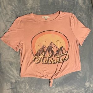 Pink Short Sleeve “Adventure” Top